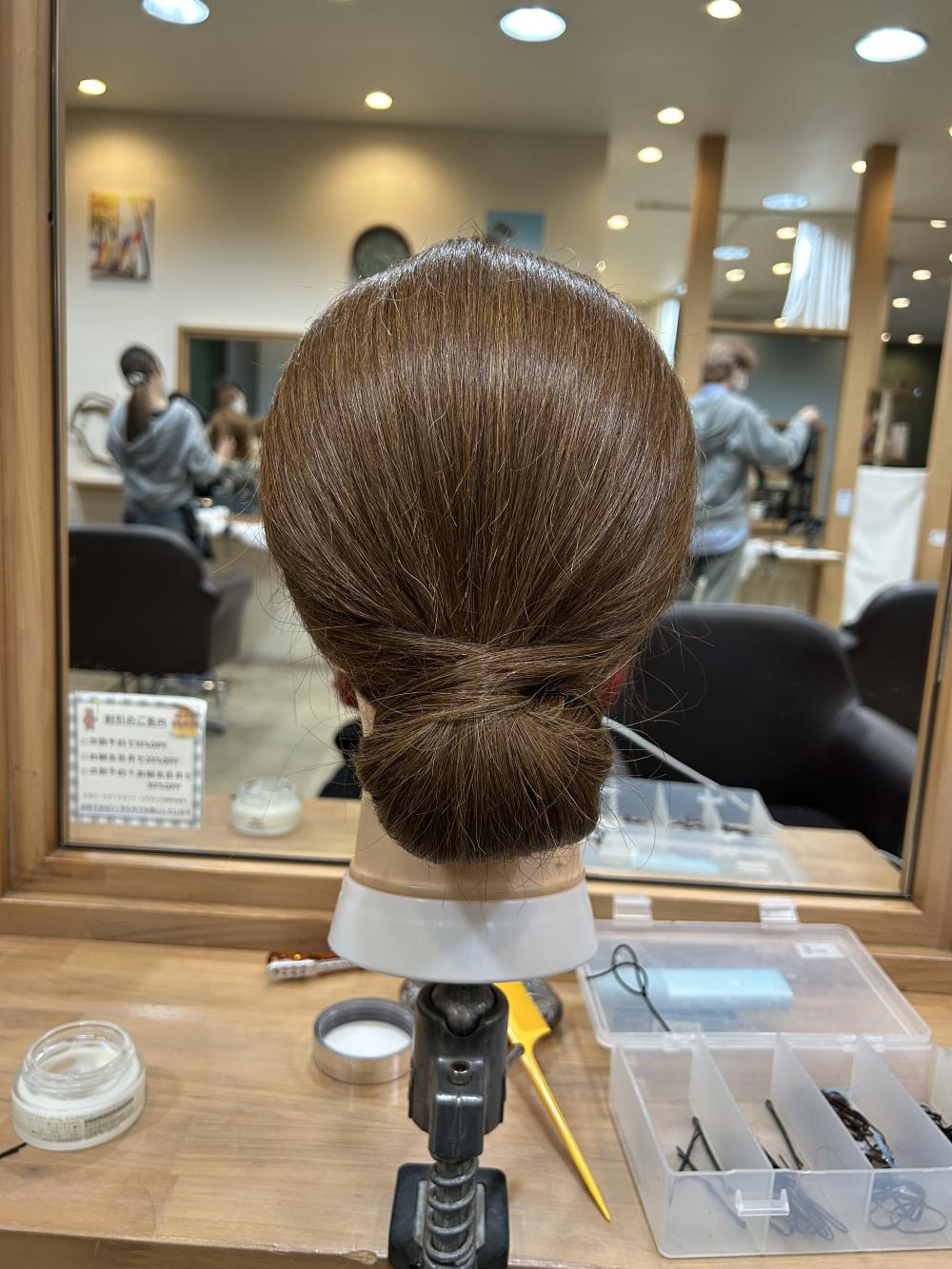 ヘアセットの練習